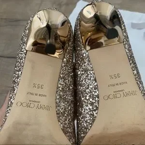 Jimmy Choo | Shoes | Jimmy Choo Agnes 85 Coarse Glitter